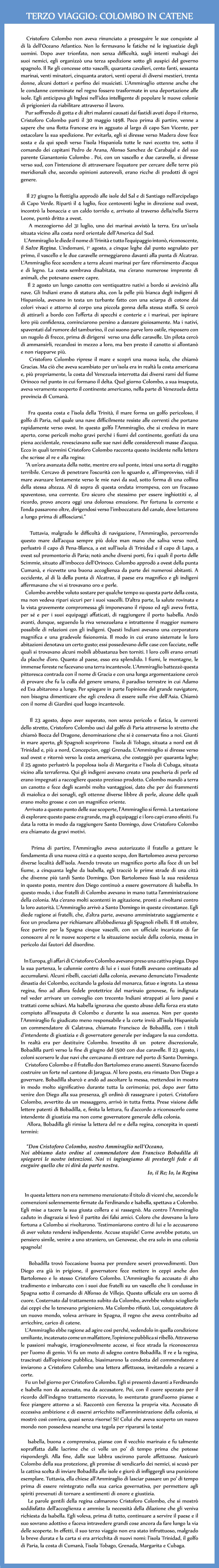 Terzo viaggio Cristoforo Colombo